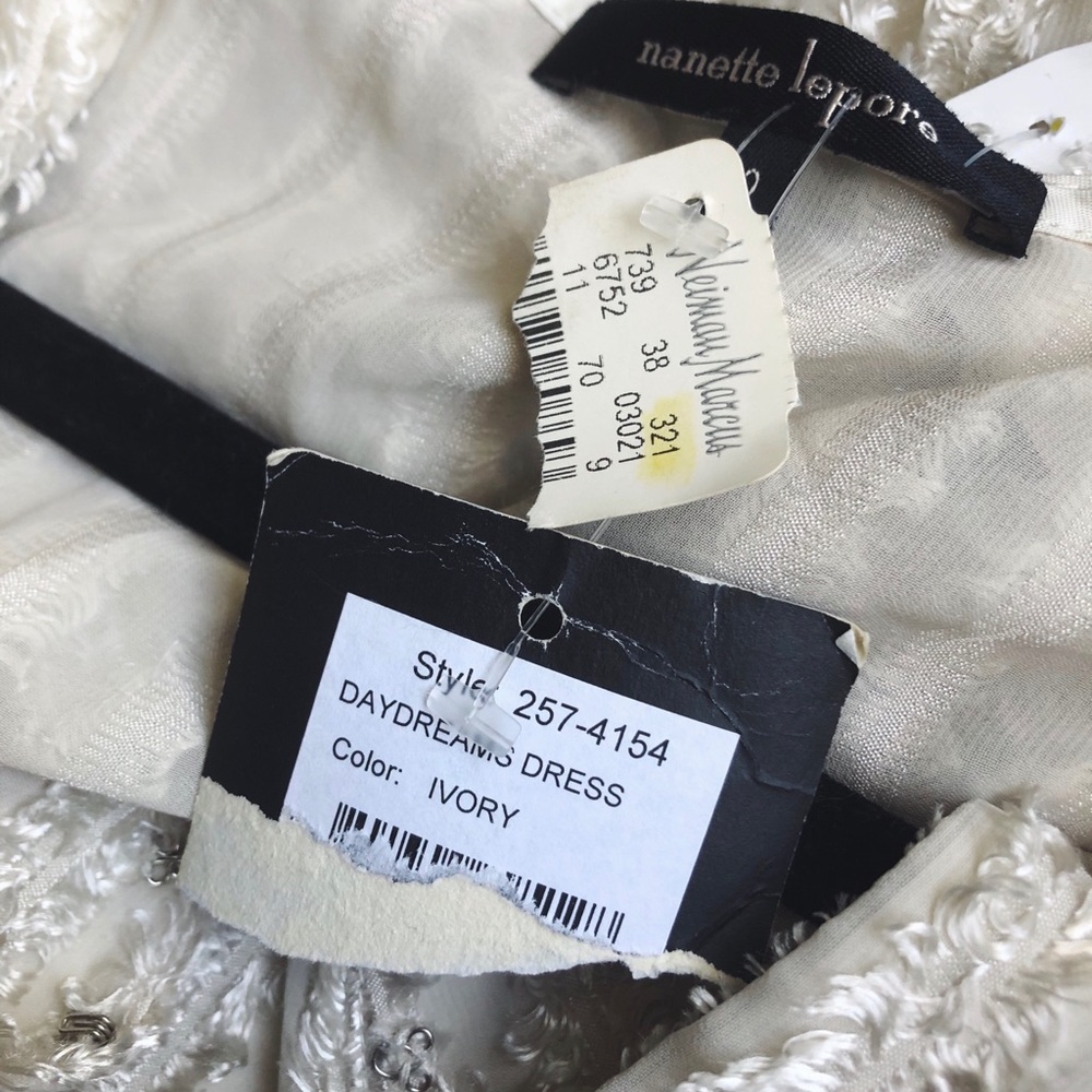 SOLD- Nanette Lepore chiffon jacquard midi dress - Picture 13 of 16